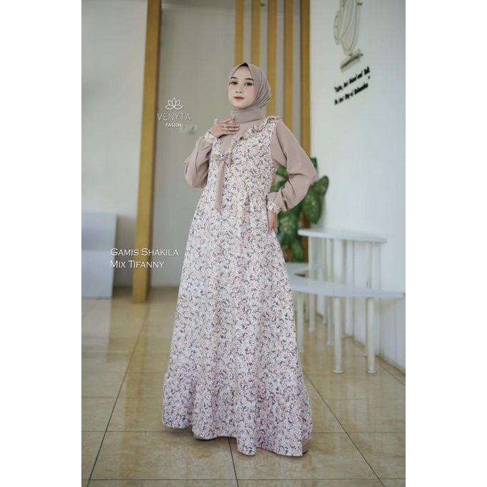 Dress + BLEZZER blaze blezer RANITIA kotak kotak MUSLIM FASHION WANITA BAJU SYAR'I HIJAB