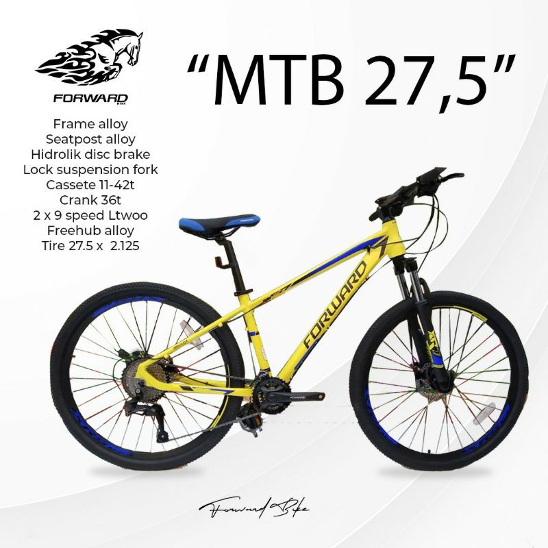 MTB 27.5 alloy hydraulic / hidrolik brake 18 speed fork lock