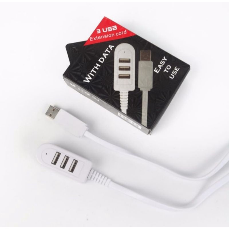 Extension Cord 3 USB Port, Charger dan USB hub