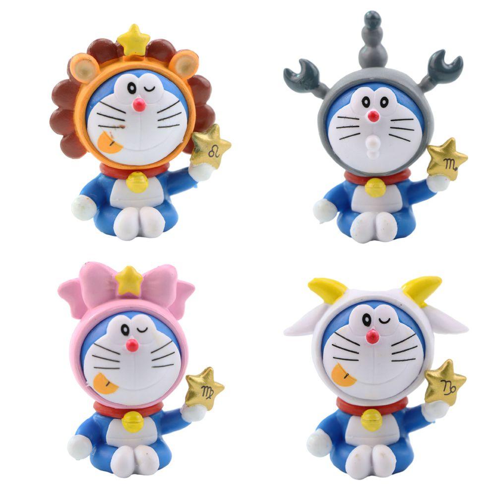 Agustina Doraemon Action Figure Kawaii Lucu Q Version PVC Figure Mainan Anak Ornamen Tokoh Anime