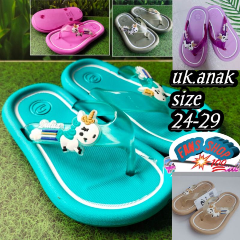 Sandal Japit anak terbaru karakter kuda unicorn (311d)