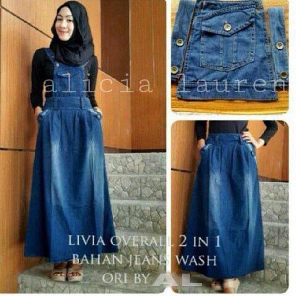 Wearpack Jeans Rok Kodok Vira NEW Overall Jumpsuit Wanita Cantik Trendy Anggun Model Cewek Korea Te