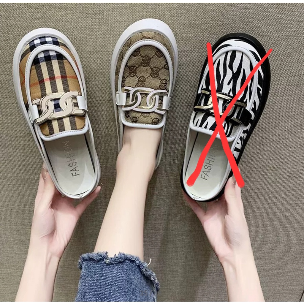 [✅BISA COD] 10114 SANDAL WANITA IMPORT SELIP SOL TEBAL CHAIN (REAL PICTURE)