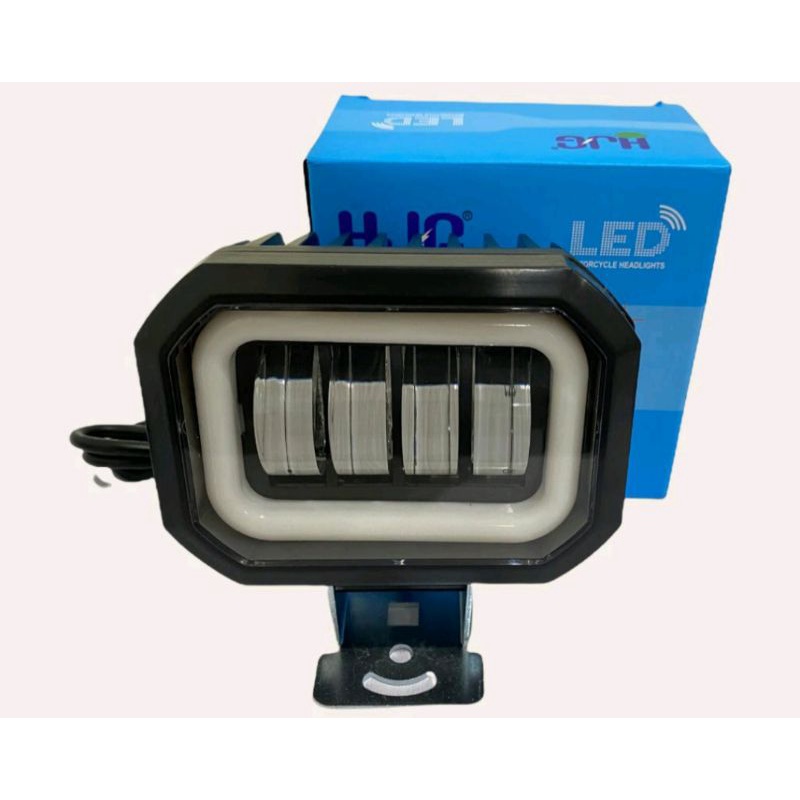 Lampu tembak sorot 4led/mata Lampu daymaker mini model kotak 4Led foglamp rubicon 4inch