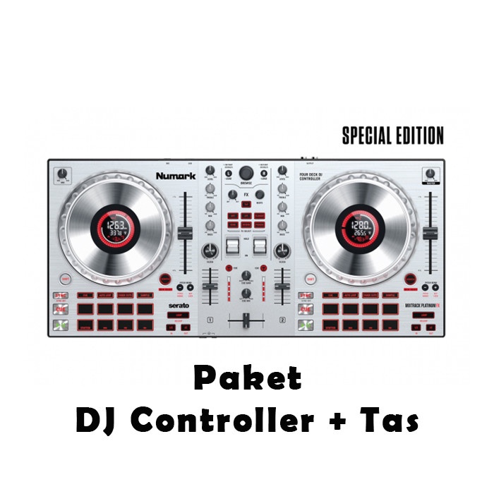 {suhadistore} Numark Mixtrack Platinum FX SE Silver 4 Deck Advanced DJ Controller Diskon