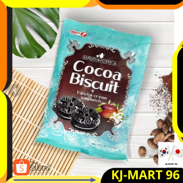 

JAPANESE FOOD/MAKANAN JEPANG/SNACK JEPANG IMPORT TAKARA COCOA BISCUIT & VANILLA CREAM SANDWICH ORI