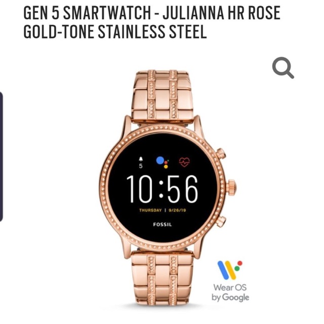 Pelunasan Fossil Gen 5 Smartwatch Julianna HR Rosegold (FTW6035)