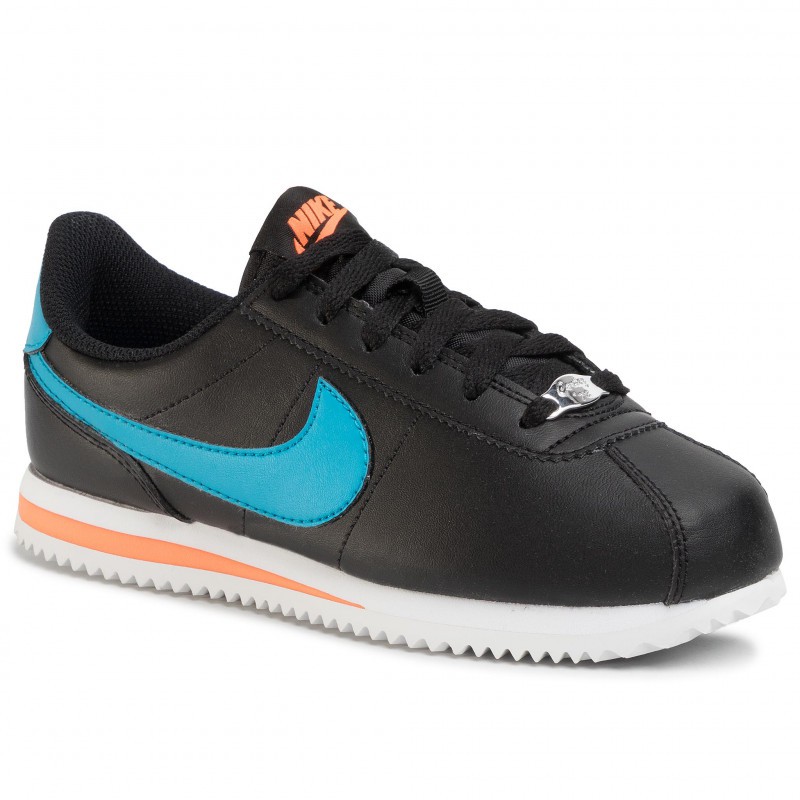 nike cortez black blue