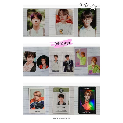 PC PHOTOCARD JISUNG JUNGWOO HAECHAN CHENLE MARK YANGYANG DAD ID AC B2S