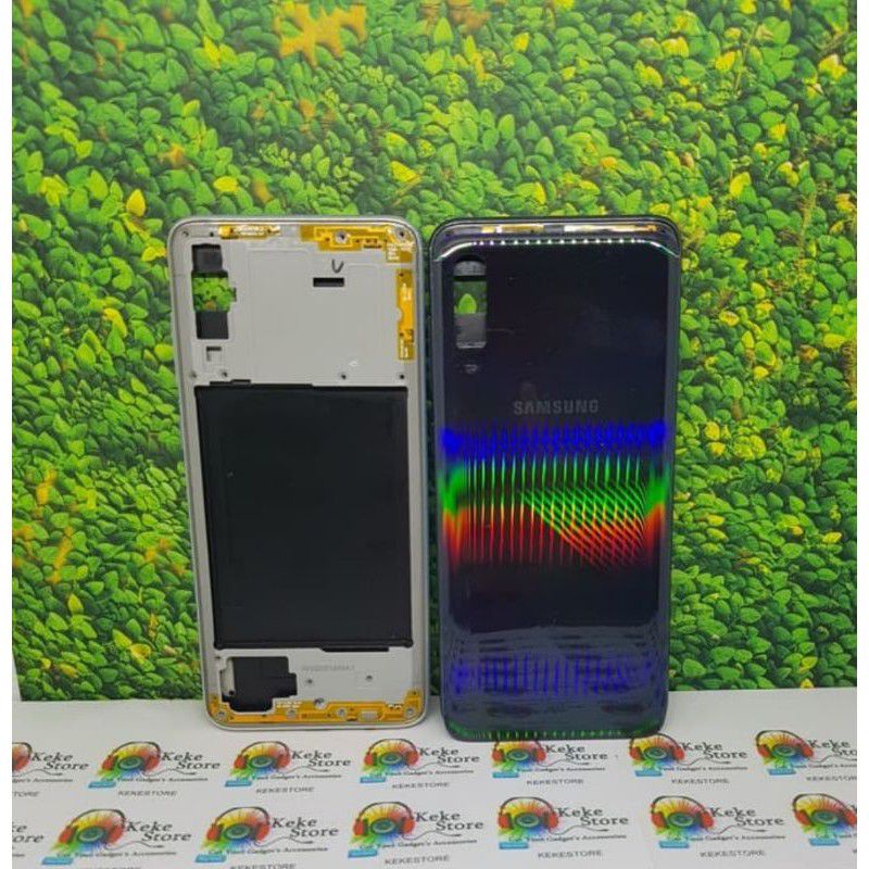 KESING CASING HOUSING FULLSET FRAME+BACKDOOR BEZZEL BAZEL SAMSUNG GALAXY A70 A70F ORIGINAL