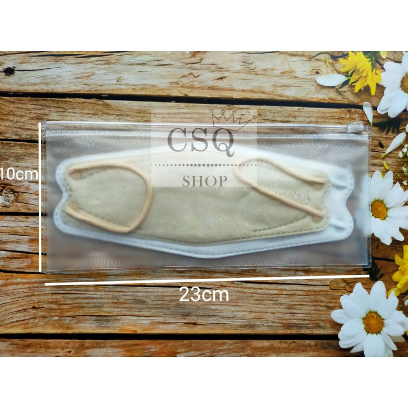 Pouch Masker KF94| Plastik Mika Zipper | Dompet Pvc Ziplock | Tempat Penyimpanan Serbaguna