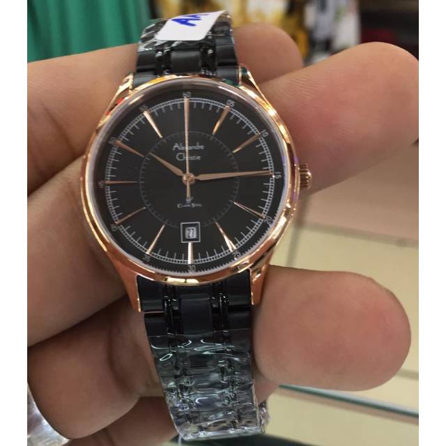 Alexandre Christie AC 8553LD Hitam Gold Rantai Cewek