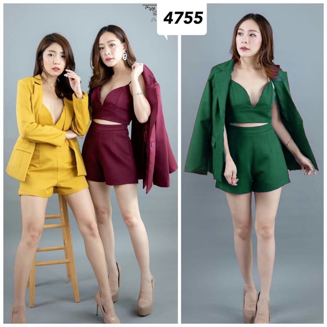 REAL PICT set Stelan blazer atasan import bangkok premium quality 4923 4171