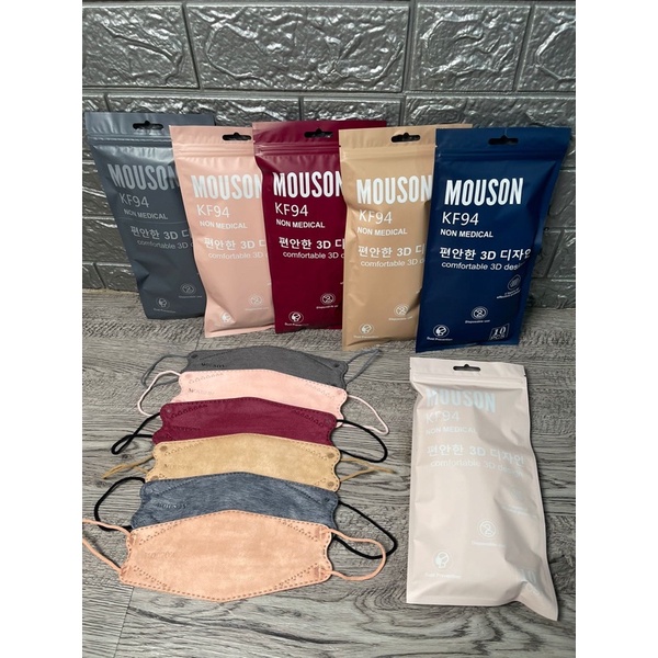 Mouson KF94 Masker Tali Warna Senada Isi 10