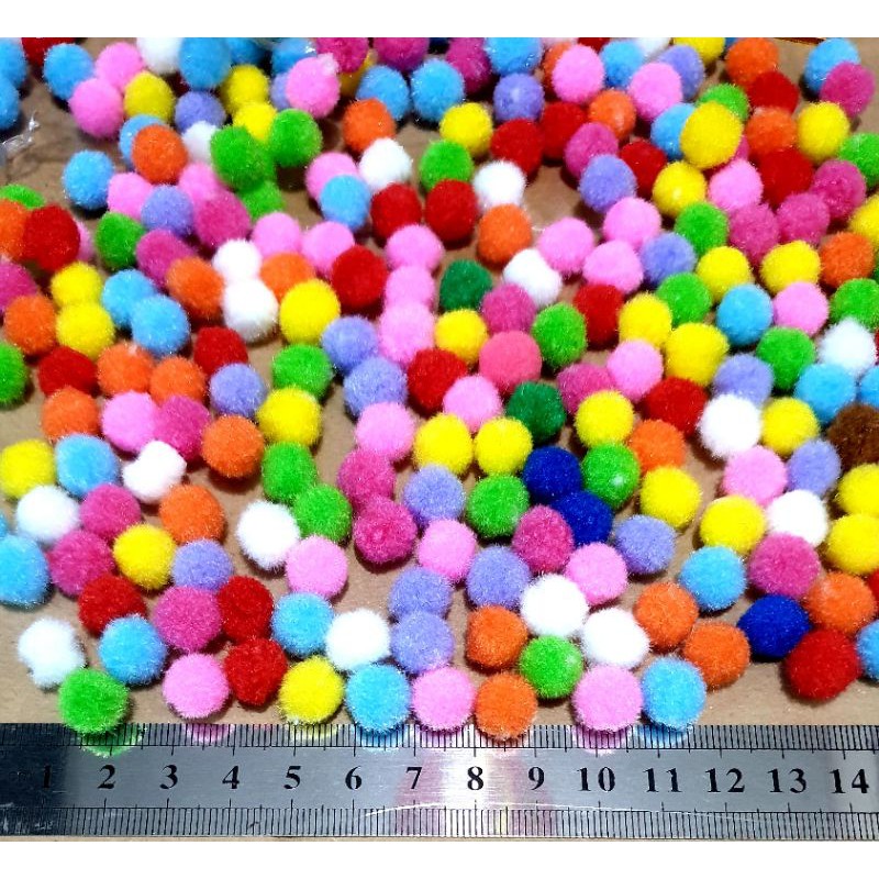 POMPOM MINI WARNA WARNI MURAH