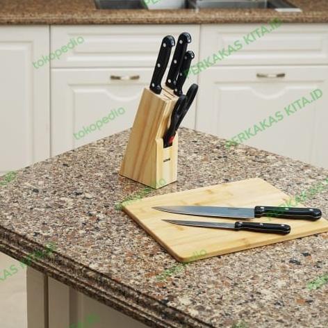 

Kris Set Pisau Dapur 7Pcs/Knife Set Wooden Standing 85Yq1056R5