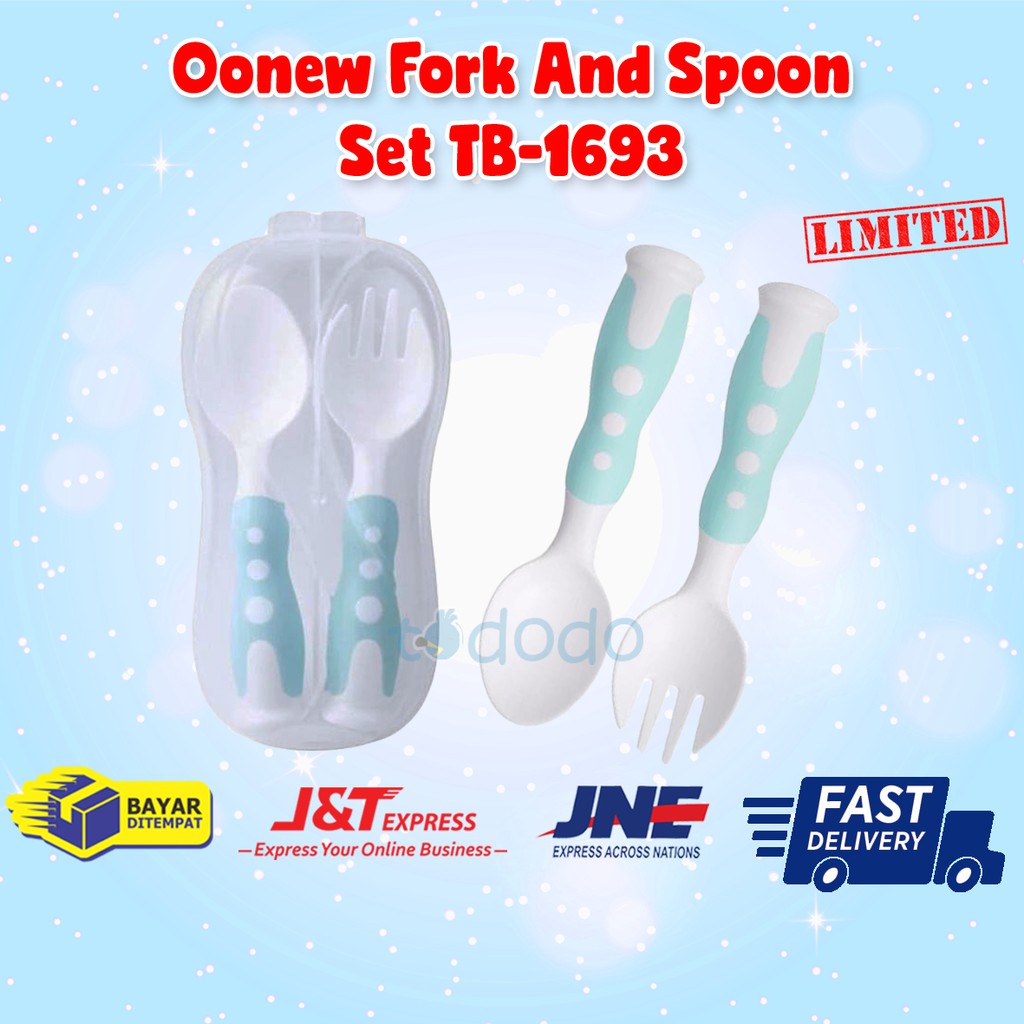 Oonew Fork And Spoon Set TB-1693 (Sendok dan Garpu Bayi)