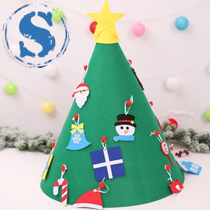

18PCS POHON NATAL BAHAN FELT UKURAN 3.2FT UNTUK DEKORASI GJNH6123V