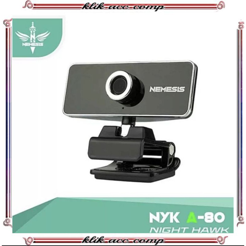 Camera Webcam NYK nemesis ORIGINAL A80 BERGARANSI/ A 80 night hawk streamer webcam gaming A-80