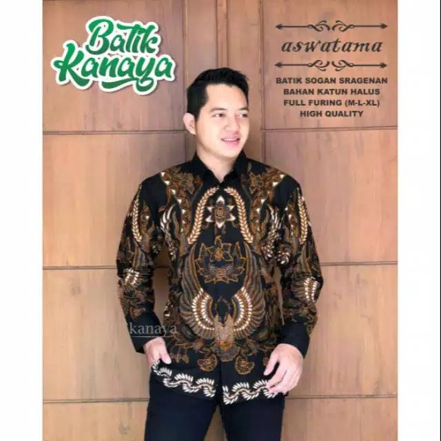 Aswatama Kemeja Batik Pria Lengan Panjang Full Furing Bahan Katun Sragenan By Kanaya