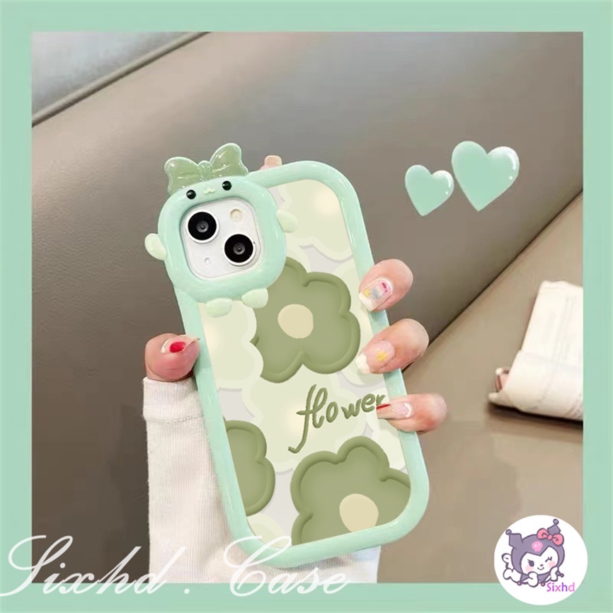 Realme Soft Case Desain Bunga Monster 3D Warna Hijau Untuk C35 C31 C30 C25Y C21Y C25 C15 C12 C11 C21 C20 C17 C3 9i 7i 6i 5i 5s 5 Narzo 50A