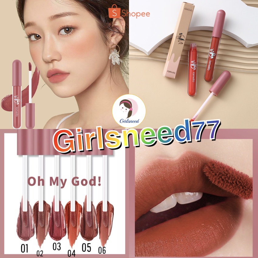 GIRLSNEED77 LAMEILA 1041 LIP GLAZE - Lipstik Cair Lipstick Lip Gloss Matte Lipgloss Lipglaze Liptint Murah Medan LAMEILA Lipcream Medan Bisa Grosir Ecer