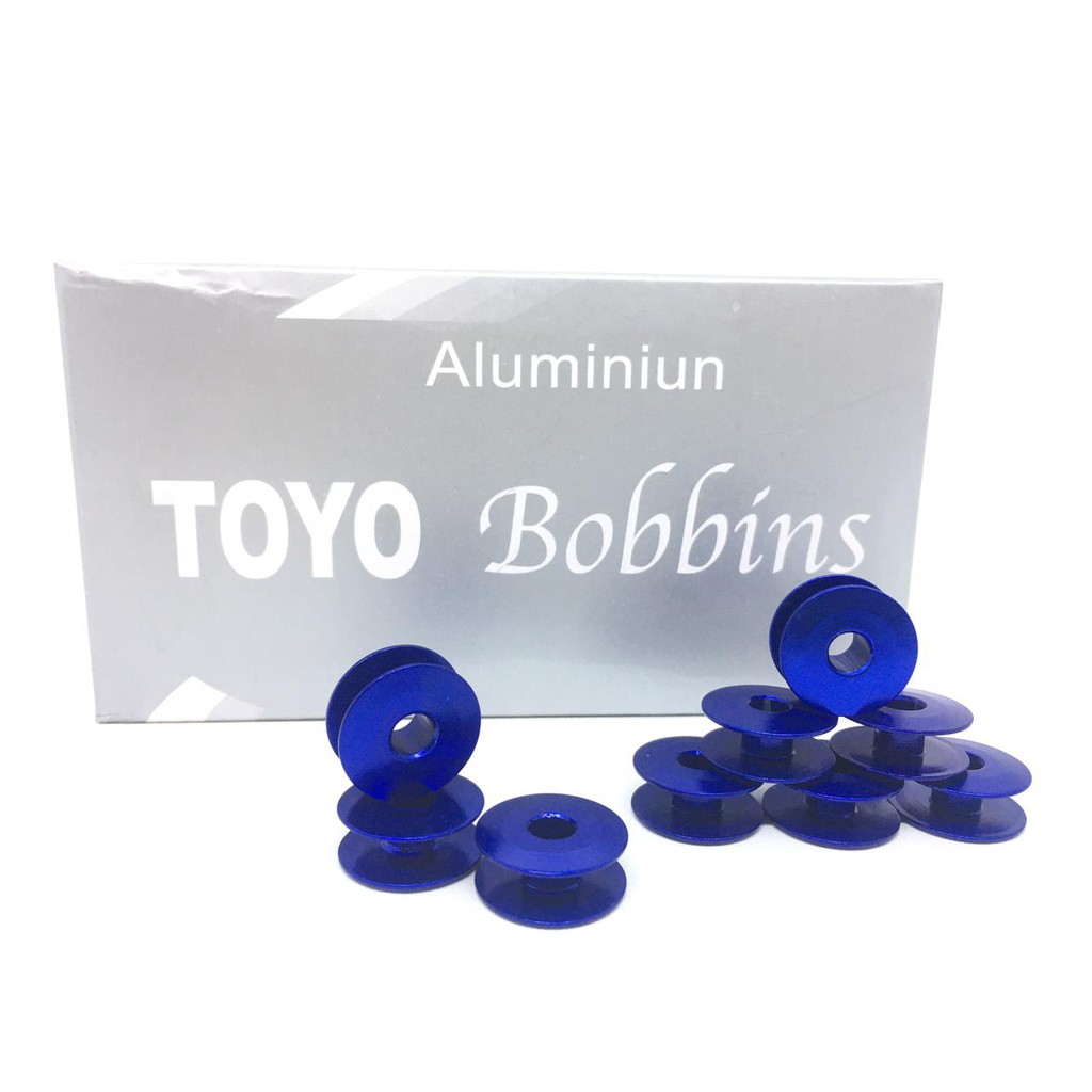 Spull Aluminium /Spool Bobbins Blue Mesin Jahit High Speed