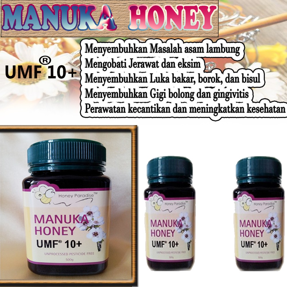 Honey Paradise Madu Manuka Honey Umf 10 500gr Original Madu Asli New Zealand Madu Sakti Madu Hitam Indonesia