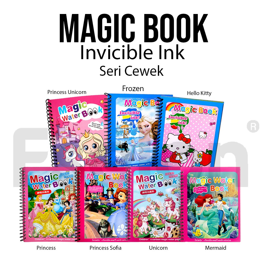 Buku Mewarnai / Magic Water Book / Buku Mewarnai Water Doodle