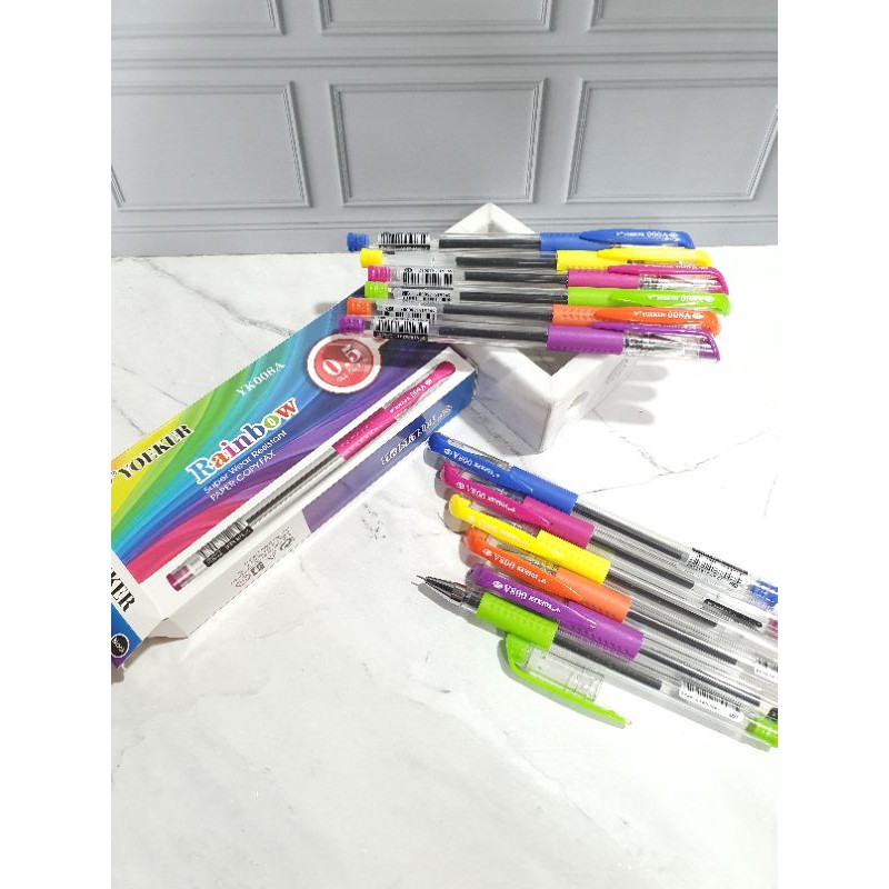 (12pc) pen gel murah/gel pen hitam/bolpen gel termurah/pen murah/pena/pulpen gel-4