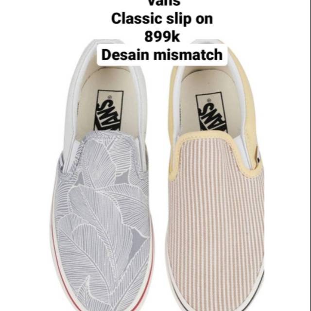 Vans slip on mismatch