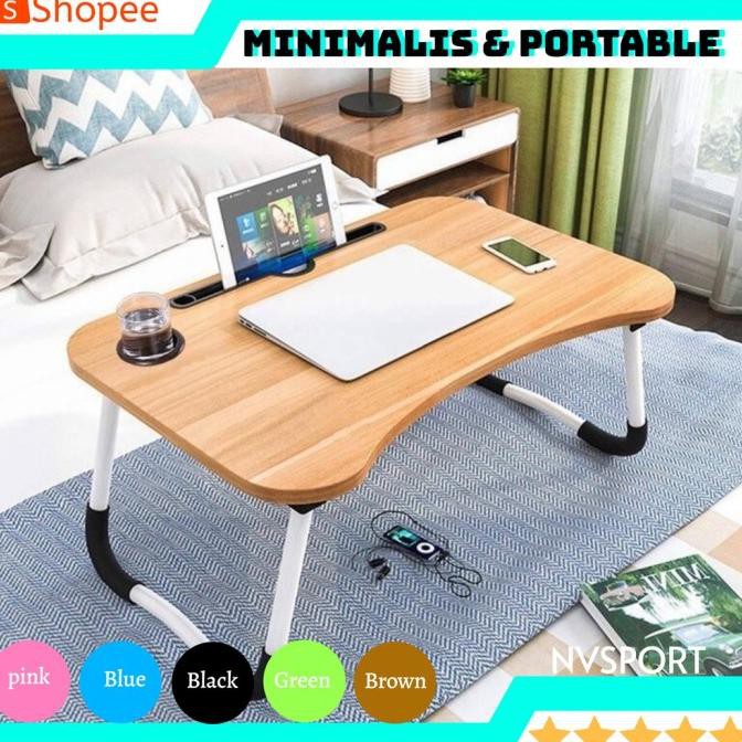 QA779 TERBARU MEJA LAPTOP LIPAT IRON POLE C433 MINIMALIS PROMO DF45DF65