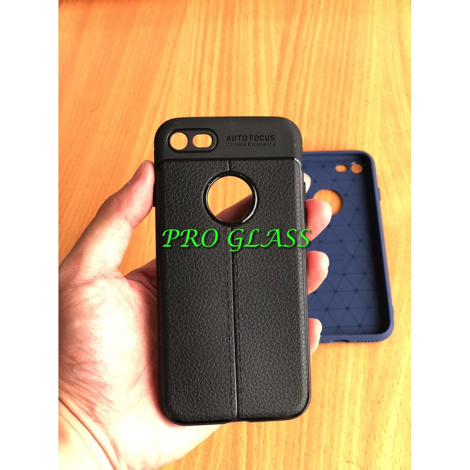 C102 Iphone 7 / 8 Auto Focus Case Black / Navy Blue TPU leather