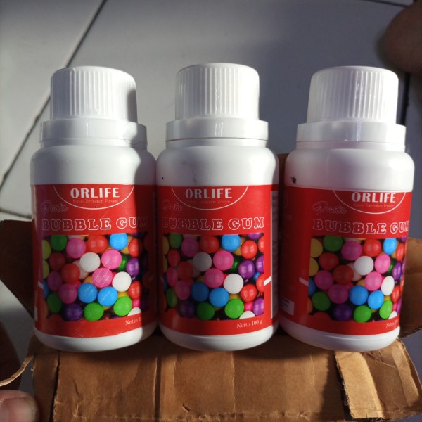 

Permen Karet Merah Perisa Pasta Red Bubble Gum 100 Gram