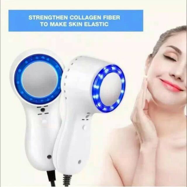 Alat facial setrika wajah cold photon blue LED