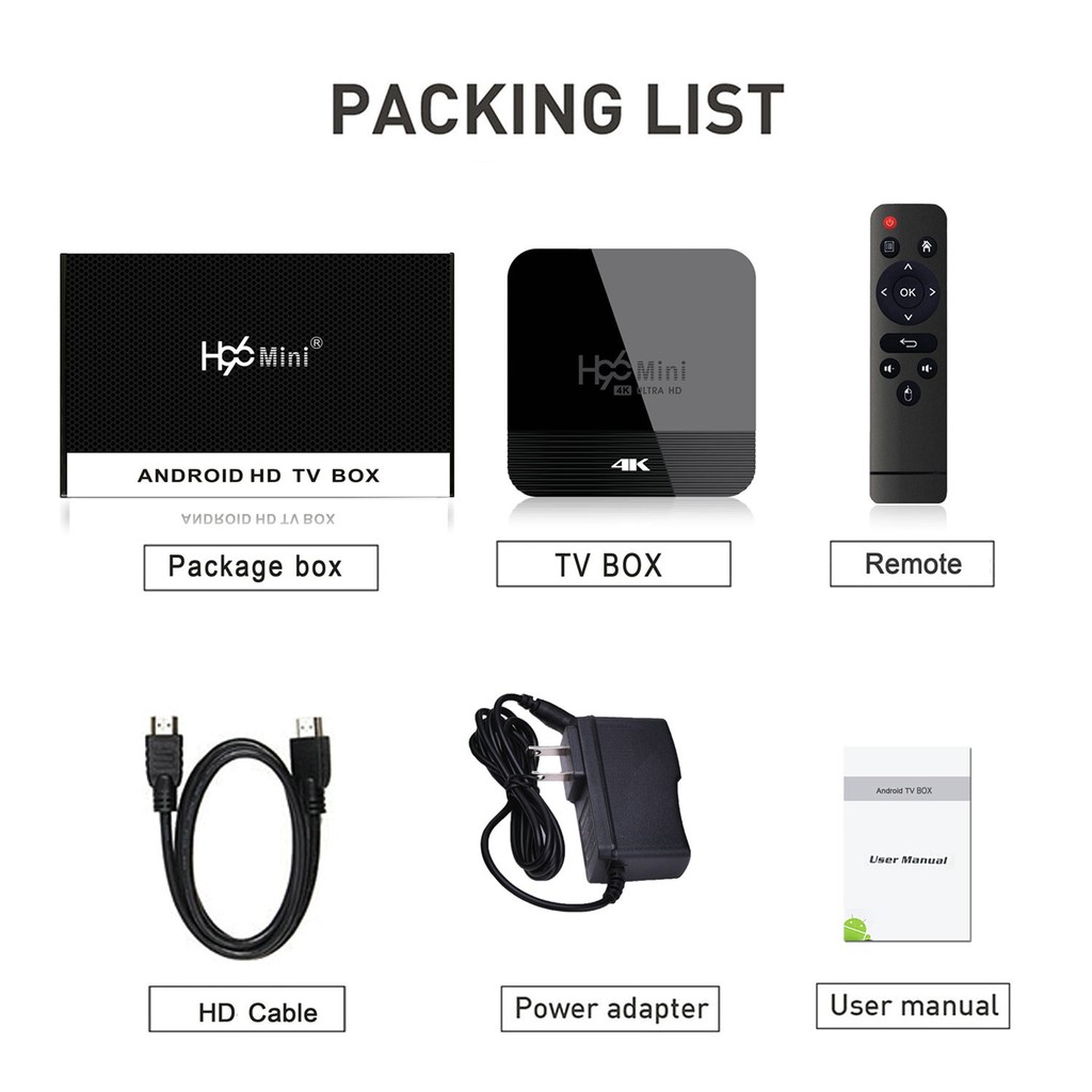 H96 MINI H8 - Android 9.0 Smart TV Box 4K Display - RAM 2GB ROM 16GB - TV BOX dengan OS ANDROID 9.0