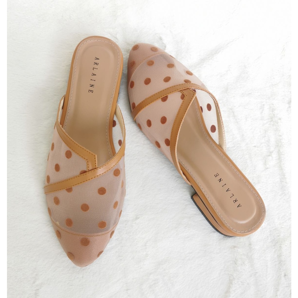 Arlaine - Nancy Sandal Heels Brukat Polkadot