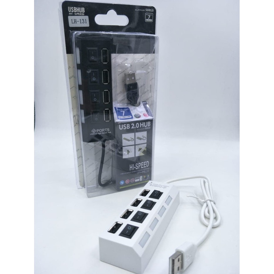 Usb Hub Saklar 4 Port On/Off High speed