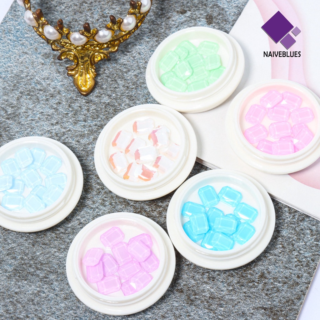 1 Kotak Ornamen Kuku Kristal Imitasi Tiga Dimensi Untuk Dekorasi Nail Art