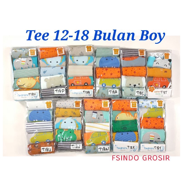 Kaos tee bayi 5in1 KODE T/tee lengan pendek 5in1/baju bayi