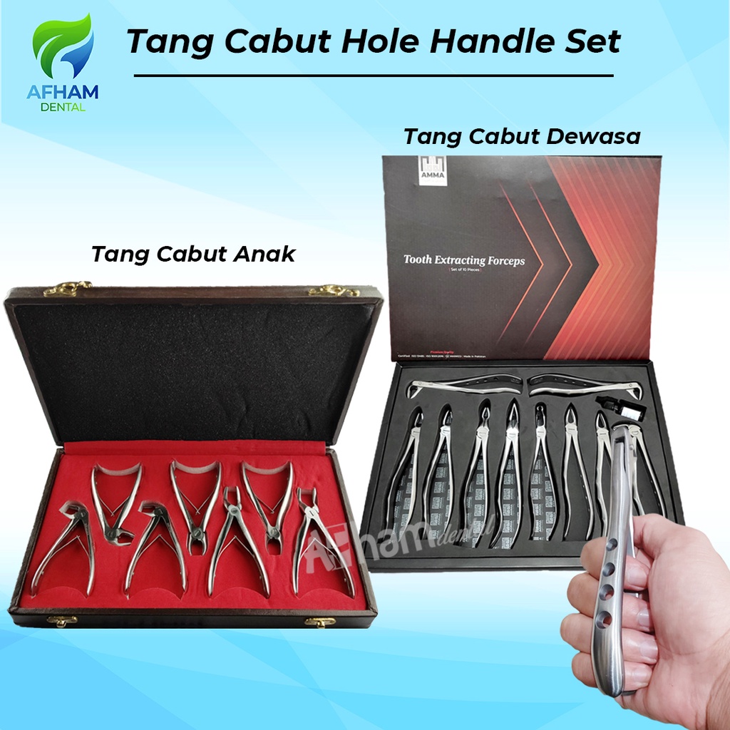 Jual DENTAL TANG CABUT GIGI DEWASA SET / TANG CABUT GIGI ANAK PEDO SET