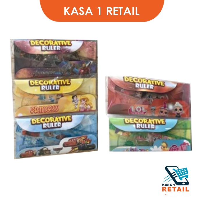 

Penggaris Set 4in1 Kecil Kemasan Mika / Decorative Ruler Set
