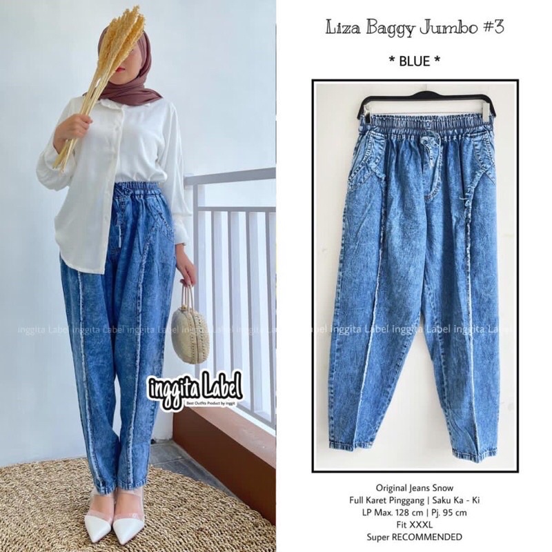 Liza Baggy CELANA WANITA JEANS KOREA STYLE