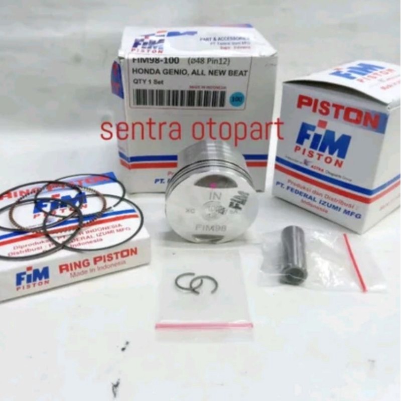 Piston seher kit beat led 2020 scoopy 2021 genio oversize 100 fim