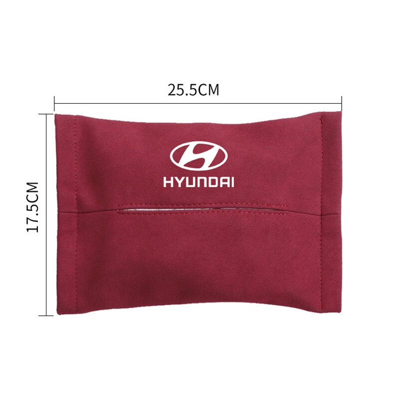 1Piece for Hyundai Sonata Creta I20 N Tucson IX35 i20 i30 Azera i10 Elantra Accent Turn Fur Car Seat Sun Visor Hanging Tissue Box Armrest Box Napkin Tissue Paper Holder Storage Bag