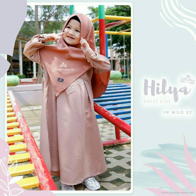 JASMINE HILYA DRESS KIDS ANAK MATERIAL FURZAN RINGAN NYAMAN BUAT SI KECIL BEST SELLER ZIPPER BAGIAN 