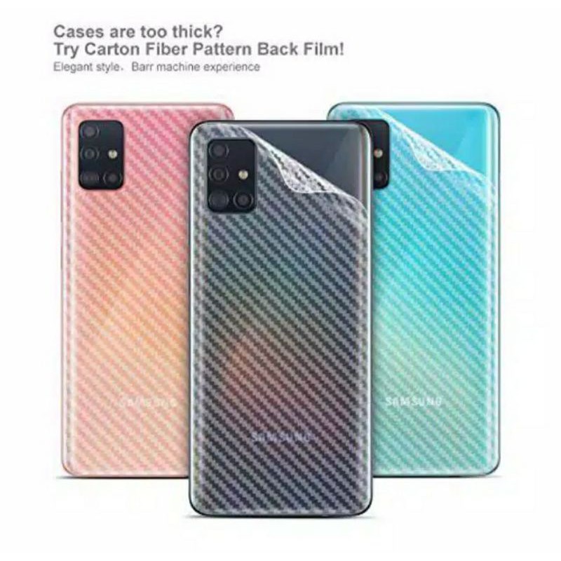 XIAOMI POCOPHONE F3 - SKIN KARBON - SKIN CARBON - ANTI GORES BELAKANG XIAOMI POCO F3