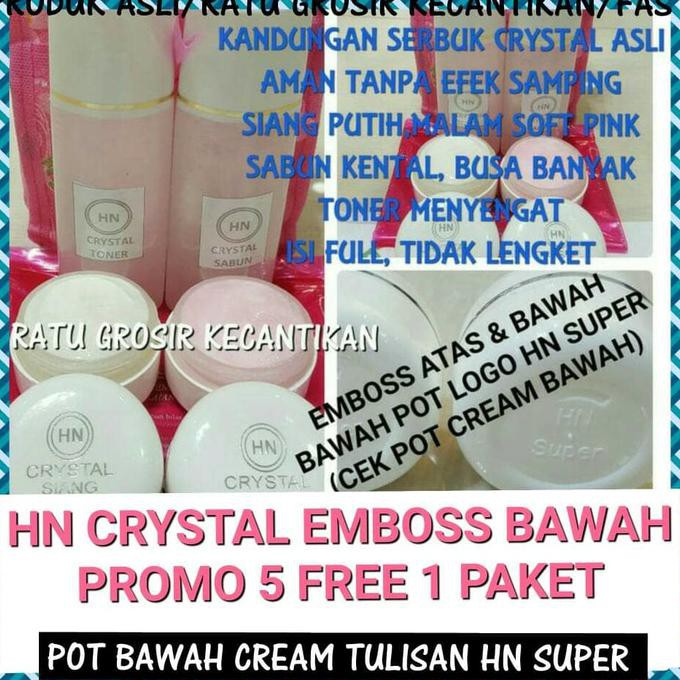 Cream Hn Crystal Emboss 35Gr Asli /Hn Kristal 35Gr Emboss Atas & Bawah
