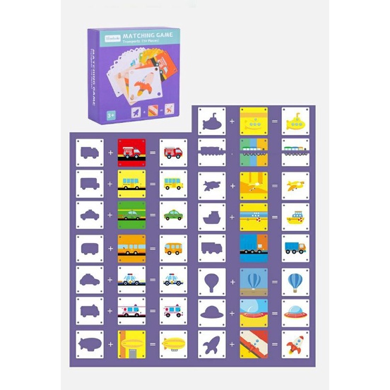 Mainan Edukasi Matching Game / Mainan Edukasi Montessori Anak Wooden Puzzle