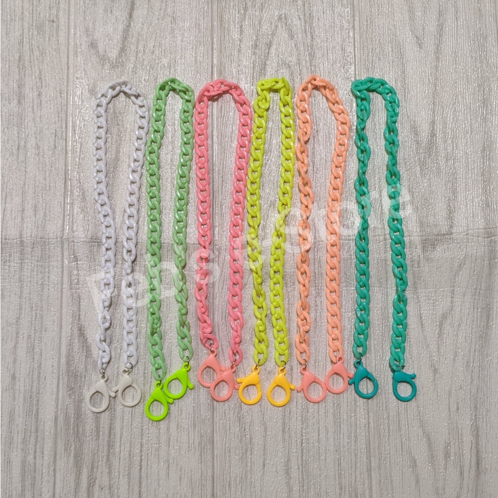 Kalung Masker Rantai Akrilik / Strap Masker Rantai Lanyard